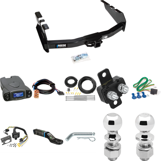 Fits 2005-2007 Chevrolet Silverado 1500 HD Trailer Hitch Tow PKG w/ Tekonsha Prodigy P3 Brake Control + Plug & Play BC Adapter + 7-Way RV Wiring + 2" & 2-5/16" Ball & Drop Mount (For (Classic) Models) By Reese Towpower