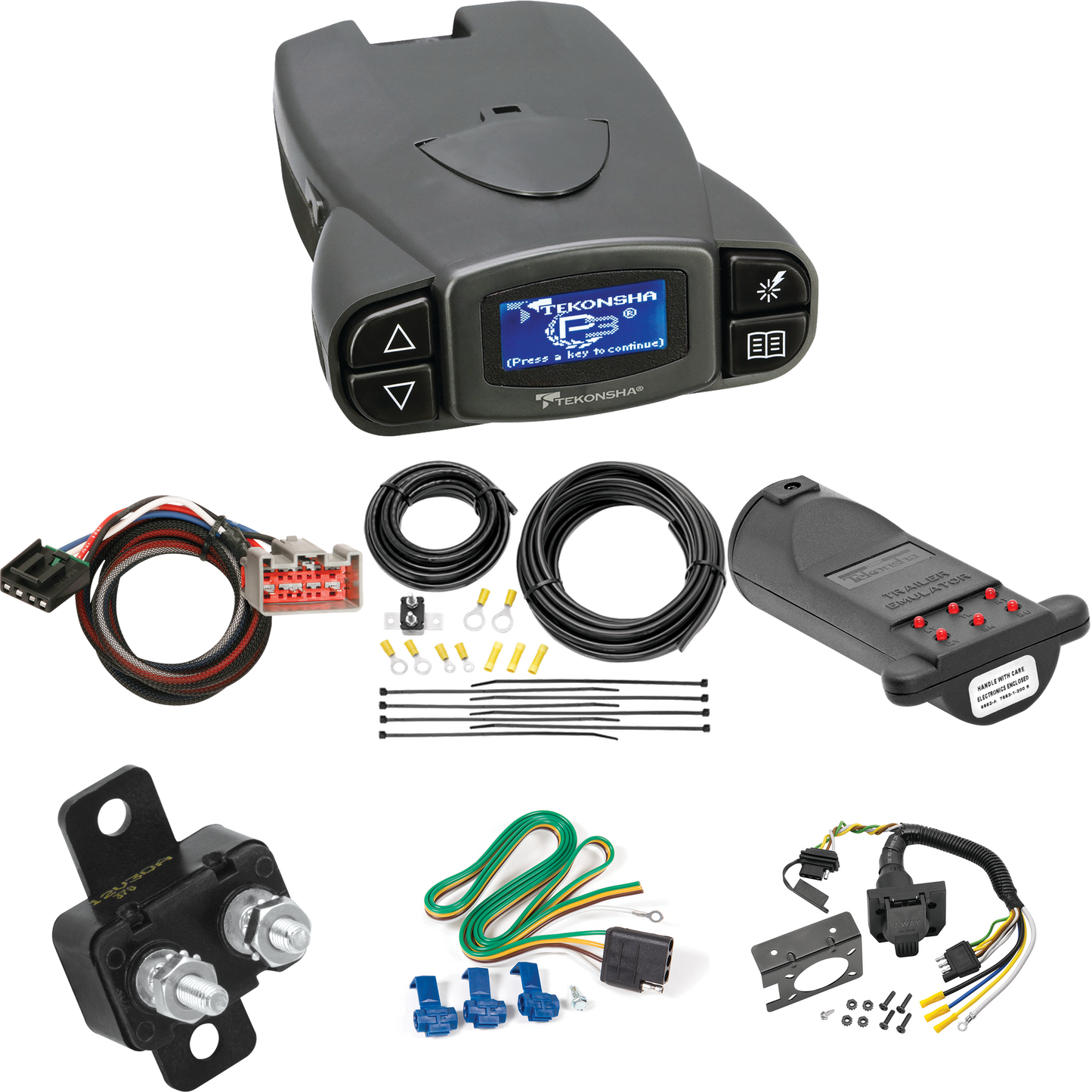 Fits 2008-2020 Ford F-350 Super Duty 7-Way RV Wiring + Tekonsha Prodigy P3 Brake Control + Plug & Play BC Adapter + 7-Way Tester and Trailer Emulator By Reese Towpower