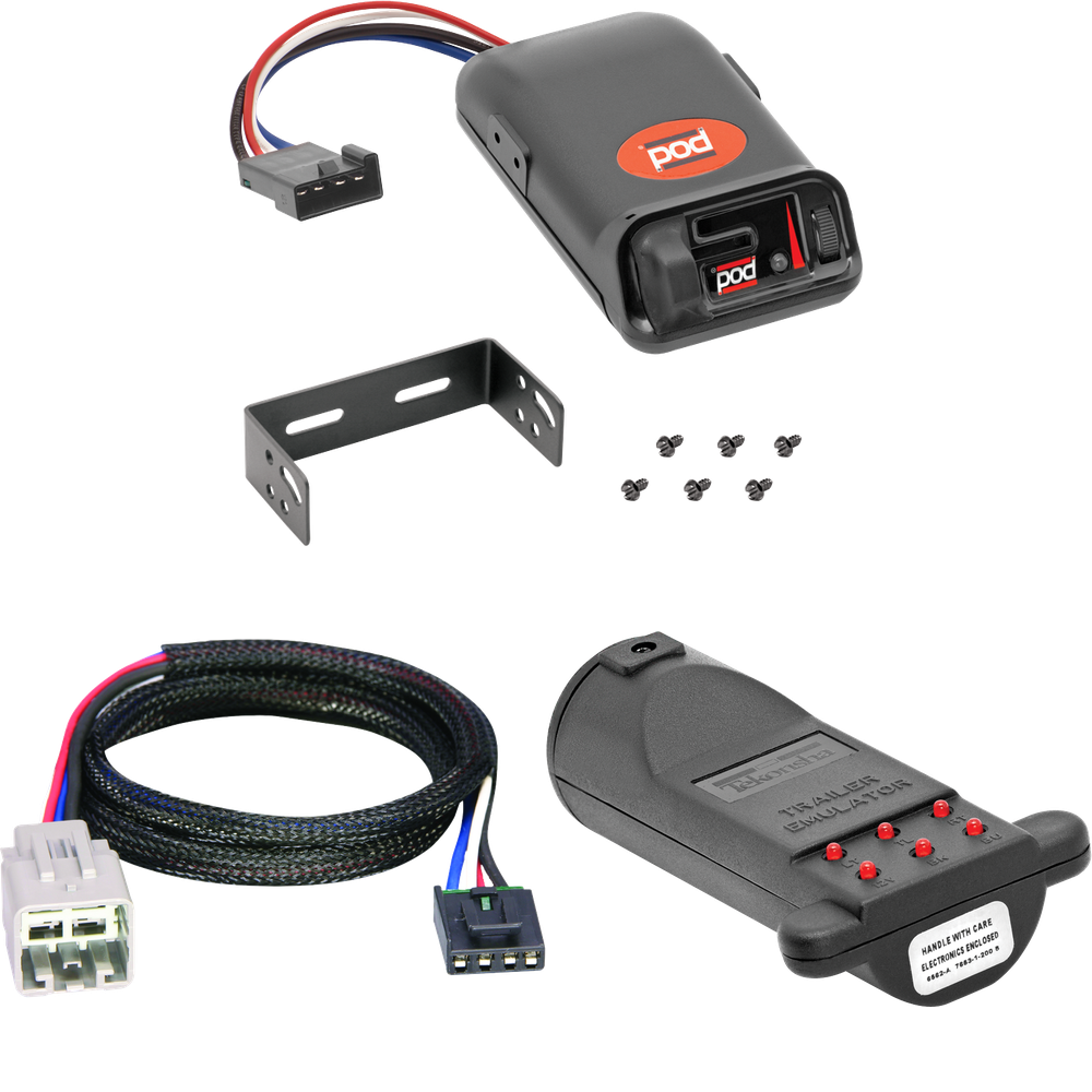 Fits 2005-2007 Ford F-450 Super Duty Pro Series POD Brake Control + Plug & Play BC Adapter + Brake Control Tester Trailer Emulator By Pro Series