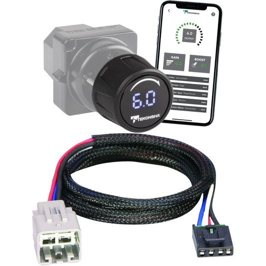 Compatible con Ford F-450 Super Duty Tekonsha Prodigy iD 2005-2007, control de freno inalámbrico Bluetooth + adaptador BC Plug &amp; Play de Tekonsha.