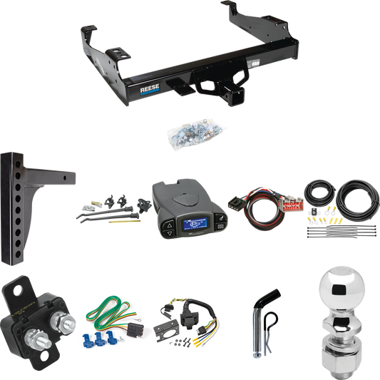 Fits 2008-2016 Ford F-450 Super Duty Trailer Hitch Tow PKG w/ 12K Trunnion Bar Weight Distribution Hitch + Pin/Clip + 2-5/16" Ball + Tekonsha Prodigy P3 Brake Control + Plug & Play BC Adapter + 7-Way RV Wiring (For Cab & Chassis, w/34" Wide Frames Mo