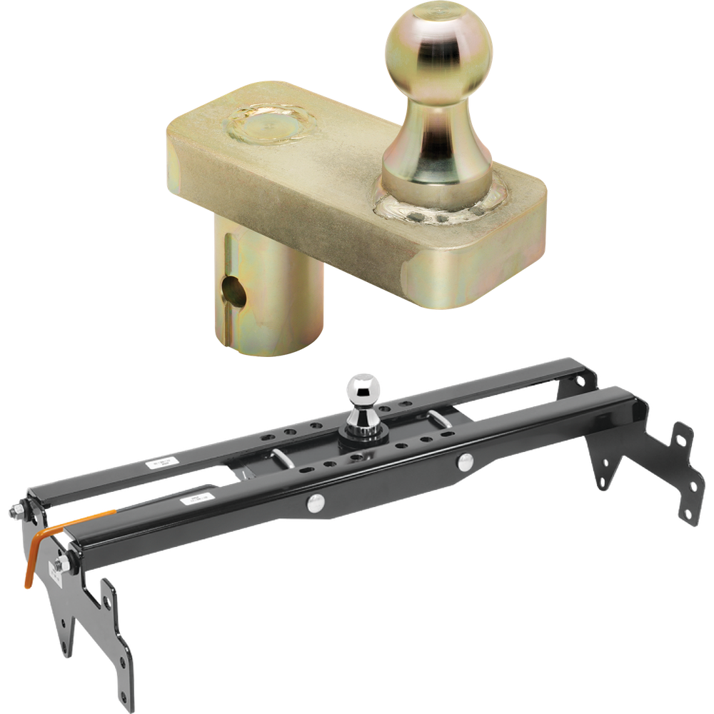 Fits 1999-2004 GMC Sierra 2500 Hide-A-Goose Underbed Gooseneck Hitch System + 5" Offset Gooseneck Ball (For All Styles, w/o Factory Puck System Models) By Draw-Tite