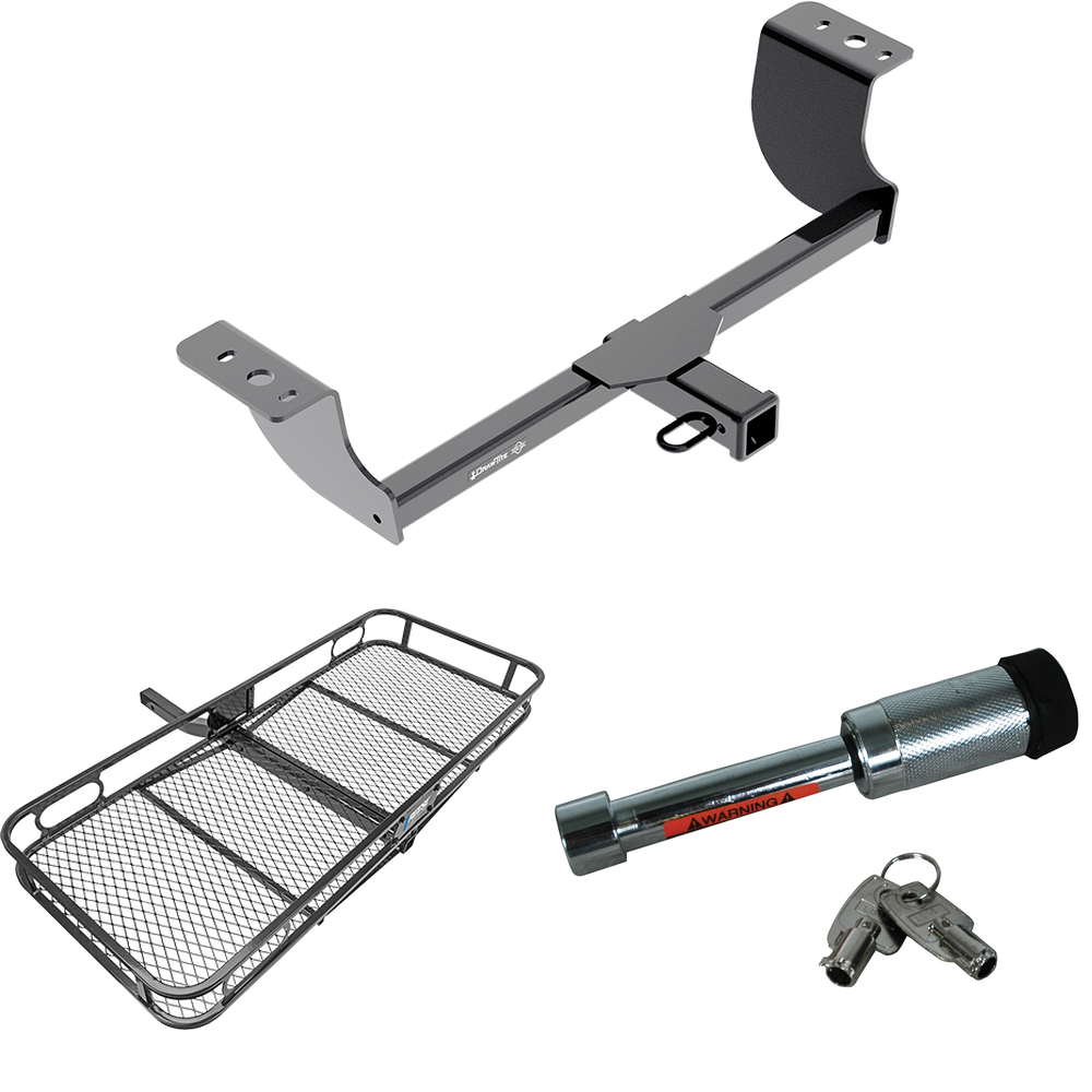 Fits 2005-2023 Chrysler 300 Trailer Hitch Tow PKG w/ 60" x 24" Cargo Carrier + Hitch Lock By Draw-Tite