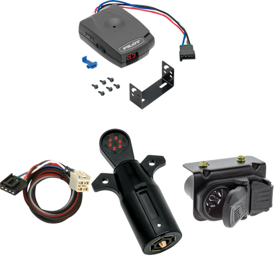 Fits 2014-2020 Chevrolet Silverado 1500 7-Way RV Wiring + Pro Series Pilot Brake Control + Plug & Play BC Adapter + 7-Way Tester By Tekonsha