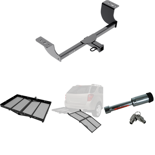 Fits 2005-2008 Dodge Magnum Trailer Hitch Tow PKG w/ Cargo Carrier + Bi-Fold Ramp + Hitch Lock By Draw-Tite