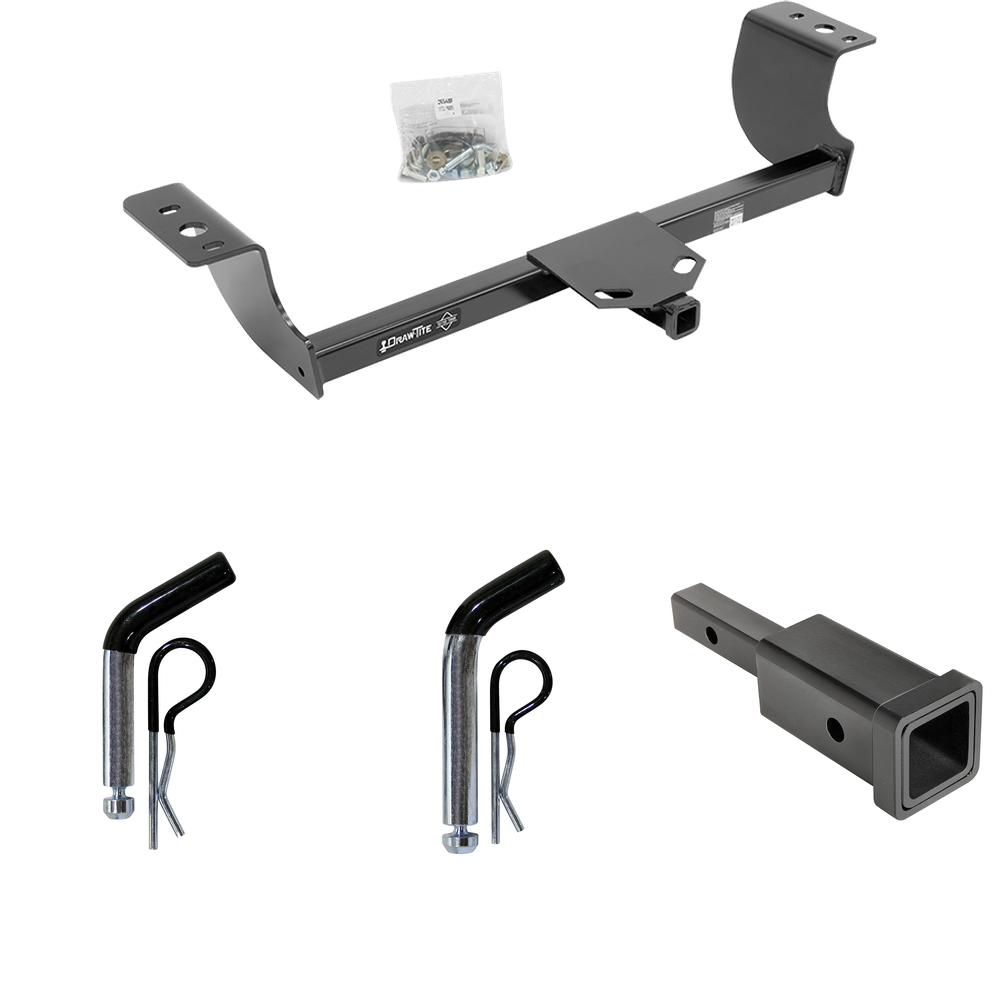 Fits 2005-2023 Chrysler 300 Trailer Hitch Tow PKG w/ Hitch Adapter 1-1/4" to 2" Receiver + 1/2" Pin & Clip + 5/8" Pin & Clip By Draw-Tite