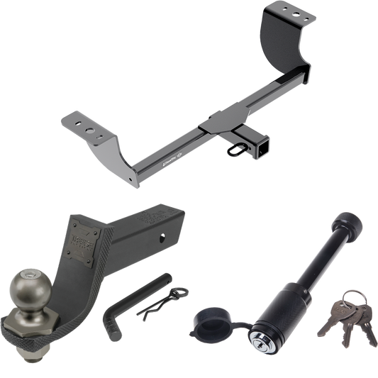 Fits 2005-2008 Dodge Magnum Trailer Hitch Tow PKG + Interlock Tactical Starter Kit w/ 3-1/4" Drop & 2" Ball + Tactical Dogbone Lock By Draw-Tite