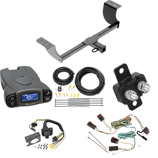 Fits 2008-2014 Dodge Challenger Trailer Hitch Tow PKG w/ Tekonsha Prodigy P3 Brake Control + 7-Way RV Wiring (Excludes: w/Quad Tip Exhaust Models) By Draw-Tite