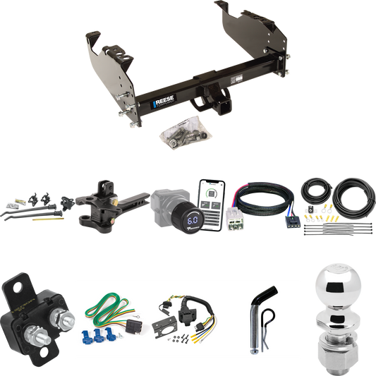 Fits 2005-2007 Ford F-350 Super Duty Trailer Hitch Tow PKG w/ 17K Trunnion Bar Weight Distribution Hitch + Pin/Clip + 2-5/16" Ball + Tekonsha Prodigy iD Bluetooth Wireless Brake Control + Plug & Play BC Adapter + 7-Way RV Wiring (For Cab & Chassis, w