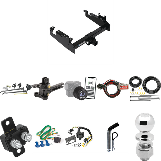 Fits 2019-2023 Ford F-450 Super Duty Trailer Hitch Tow PKG w/ 17K Trunnion Bar Weight Distribution Hitch + Pin/Clip + 2-5/16" Ball + Tekonsha Prodigy iD Bluetooth Wireless Brake Control + Plug & Play BC Adapter + 7-Way RV Wiring (For Cab & Chassis, w