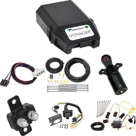 Fits 2004-2009 Dodge Durango 7-Way RV Wiring + Tekonsha Voyager Brake Control + Plug & Play BC Adapter + 7-Way Tester By Tekonsha