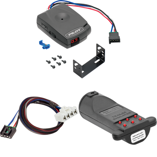 Fits 1995-2009 Dodge Ram 2500 Pro Series Pilot Brake Control + Plug & Play BC Adapter + Brake Control Tester Trailer Emulator By Pro Series