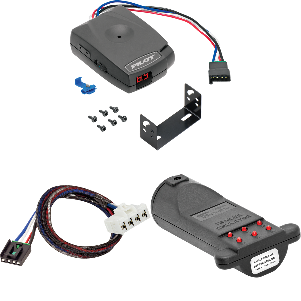 Fits 1995-2009 Dodge Ram 2500 Pro Series Pilot Brake Control + Plug & Play BC Adapter + Brake Control Tester Trailer Emulator By Pro Series