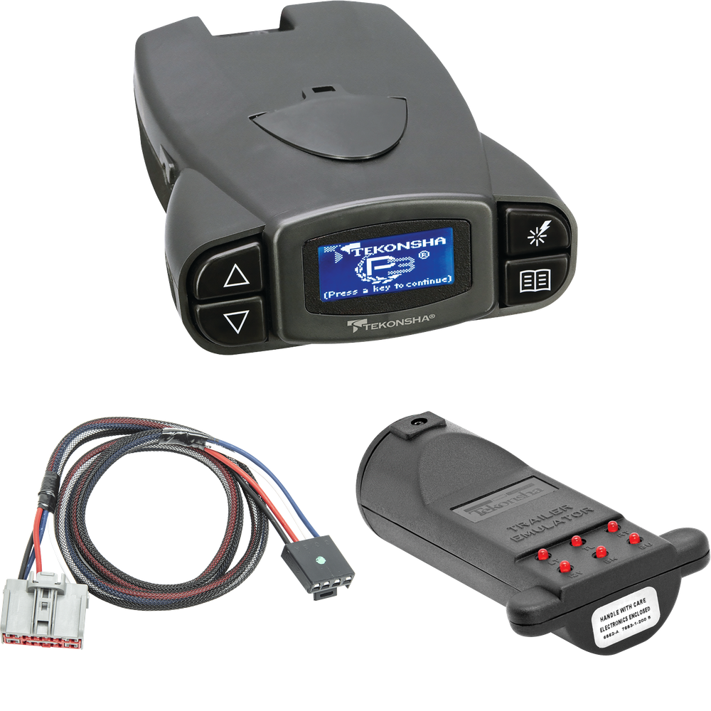 Fits 2019-2023 GMC Sierra 1500 Tekonsha Prodigy P3 Brake Control + Plug & Play BC Adapter + Brake Control Tester Trailer Emulator By Tekonsha