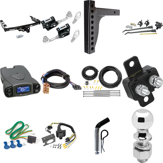 Fits 1999-2002 GMC Sierra 2500 Trailer Hitch Tow PKG w/ 12K Trunnion Bar Weight Distribution Hitch + Pin/Clip + Dual Cam Sway Control + 2-5/16" Ball + Tekonsha Prodigy P3 Brake Control + Plug & Play BC Adapter + 7-Way RV Wiring By Draw-Tite