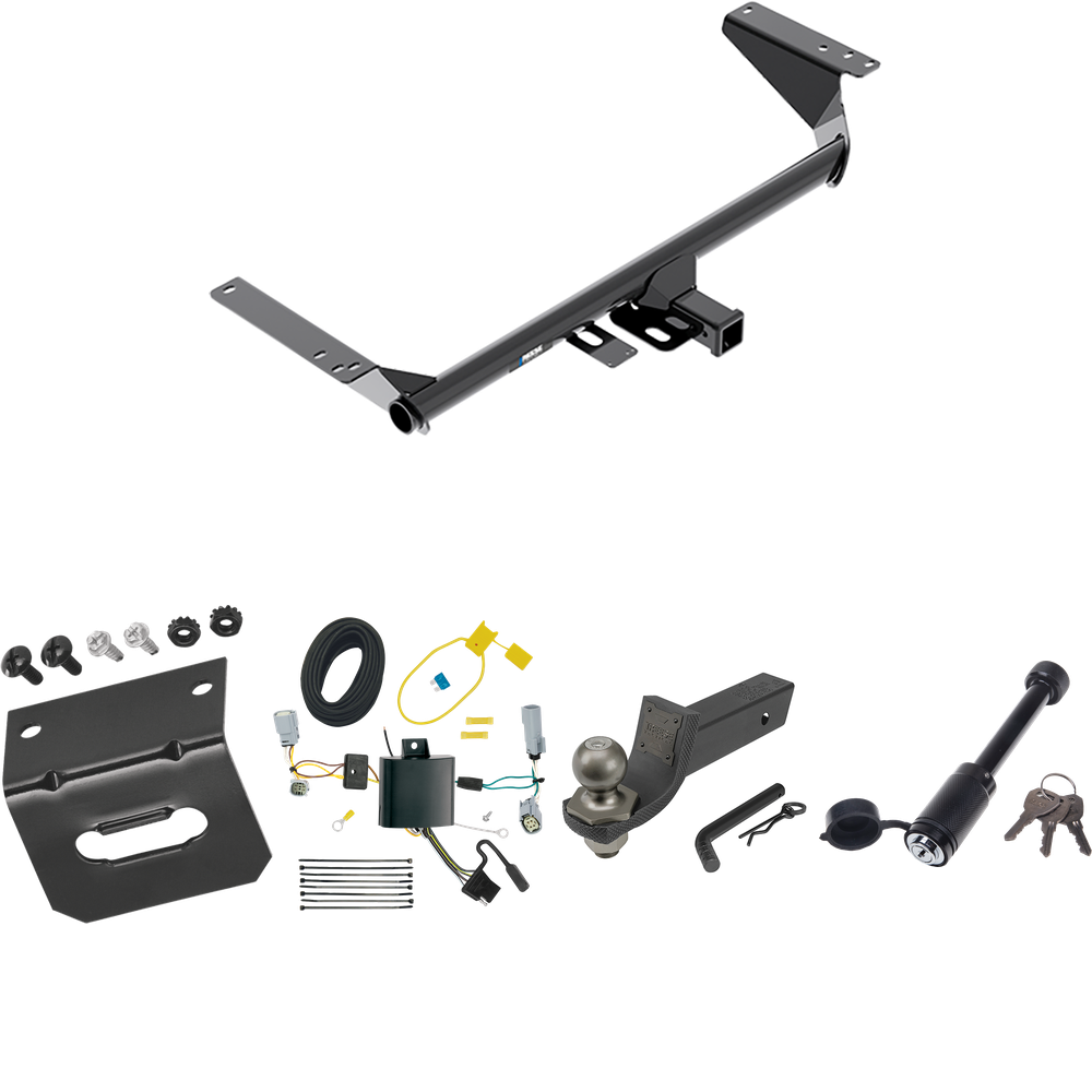 Fits 2022-2023 Chrysler Grand Caravan Trailer Hitch Tow PKG w/ 4-Flat Wiring + Interlock Tactical Starter Kit w/ 2" Drop & 2" Ball + Tactical Dogbone Lock + Wiring Bracket (For (Canada Only) Models) By Reese Towpower