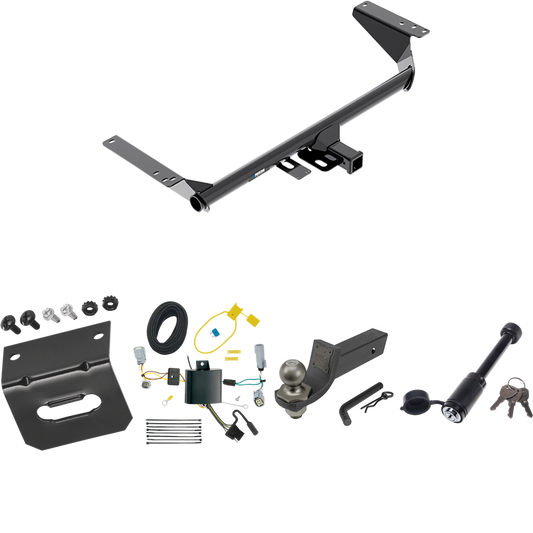 Fits 2022-2023 Chrysler Grand Caravan Trailer Hitch Tow PKG w/ 4-Flat Wiring + Interlock Tactical Starter Kit w/ 2" Drop & 2" Ball + Tactical Dogbone Lock + Wiring Bracket (For (Canada Only) Models) By Reese Towpower