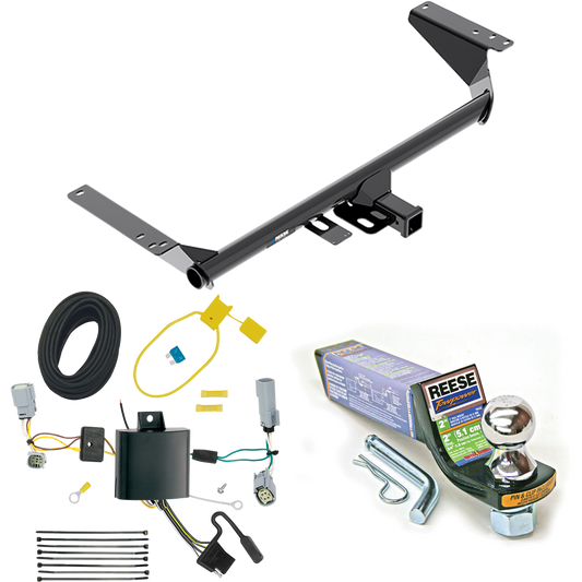 Fits 2022-2023 Chrysler Grand Caravan Trailer Hitch Tow PKG w/ 4-Flat Wiring + Starter Kit Ball Mount w/ 2" Drop & 1-7/8" Ball (For (Canada Only) Models) By Reese Towpower