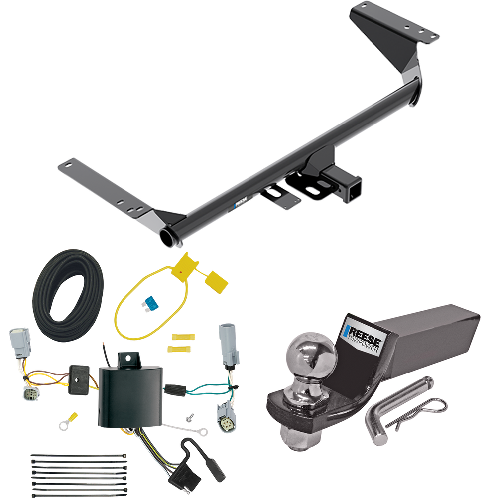 Fits 2022-2023 Chrysler Grand Caravan Trailer Hitch Tow PKG w/ 4-Flat Wiring + Starter Kit Ball Mount w/ 2" Drop & 2" Ball (For (Canada Only) Models) By Reese Towpower