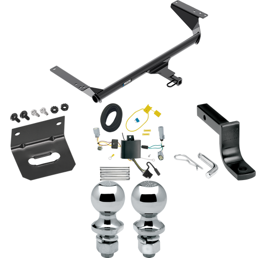 Fits 2017-2020 Chrysler Pacifica Trailer Hitch Tow PKG w/ 4-Flat Wiring Harness + Draw-Bar + 1-7/8" + 2" Ball + Wiring Bracket (For LX Models) By Reese Towpower