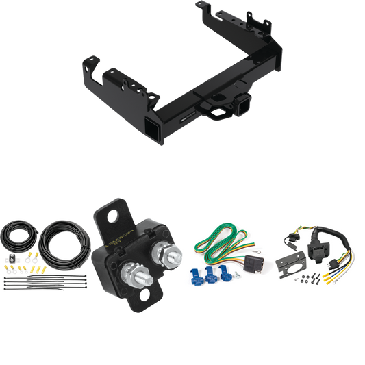 Fits 2019-2023 Ford F-450 Super Duty Trailer Hitch Tow PKG w/ 7-Way RV Wiring (For Cab & Chassis, w/34" Wide Frames Models) By Reese Towpower