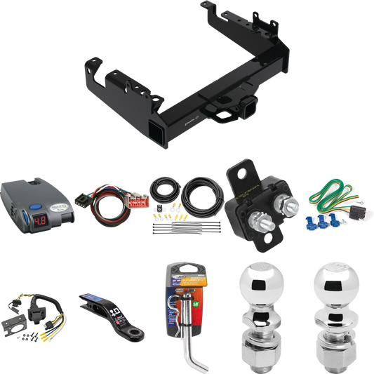 Fits 2019-2023 Ford F-450 Super Duty Trailer Hitch Tow PKG w/ Tekonsha Primus IQ Brake Control + Plug & Play BC Adapter + 7-Way RV Wiring + 2" & 2-5/16" Ball & Drop Mount (For Cab & Chassis, w/34" Wide Frames Models) By Draw-Tite