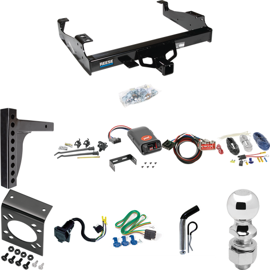 Fits 2017-2023 Ford F-550 Super Duty Trailer Hitch Tow PKG w/ 12K Trunnion Bar Weight Distribution Hitch + Pin/Clip + 2-5/16" Ball + Pro Series POD Brake Control + Plug & Play BC Adapter + 7-Way RV Wiring (For Cab & Chassis, w/34" Wide Frames Models)