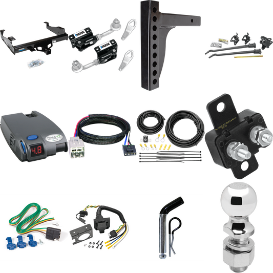 Fits 2005-2007 Ford F-550 Super Duty Trailer Hitch Tow PKG w/ 12K Trunnion Bar Weight Distribution Hitch + Pin/Clip + Dual Cam Sway Control + 2-5/16" Ball + Tekonsha Primus IQ Brake Control + Plug & Play BC Adapter + 7-Way RV Wiring (For Cab & Chassi