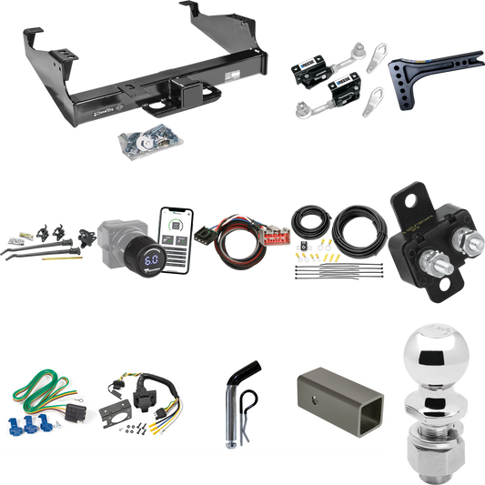 Fits 1999-2004 Ford F-450 Super Duty Trailer Hitch Tow PKG w/ 15K Trunnion Bar Weight Distribution Hitch + Pin/Clip + Dual Cam Sway Control + 2-5/16" Ball + Tekonsha Prodigy iD Bluetooth Wireless Brake Control + Plug & Play BC Adapter + 7-Way RV Wiri