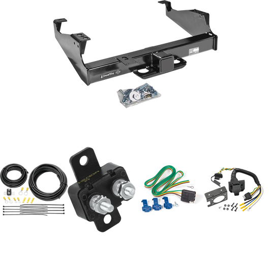 Fits 1999-2023 Ford F-550 Super Duty Trailer Hitch Tow PKG w/ 7-Way RV Wiring (For Cab & Chassis, w/34" Wide Frames Models) By Draw-Tite