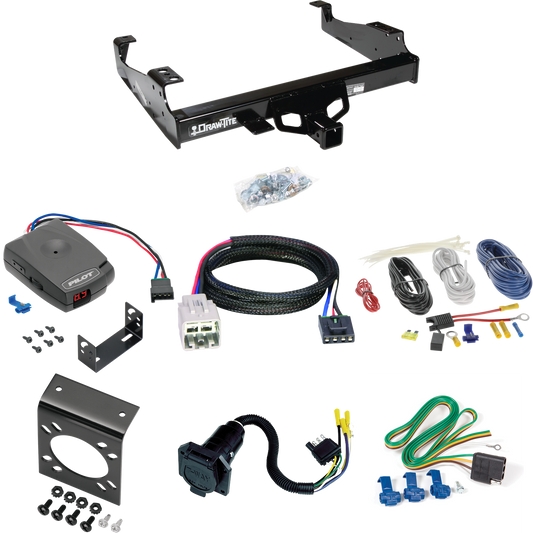 Se adapta al paquete de enganche de remolque Ford F-450 Super Duty 2005-2007 con control de freno piloto Pro Series + adaptador BC Plug &amp; Play + cableado RV de 7 vías (para cabina y chasis, con modelos de marcos de 34" de ancho) por Draw- tite