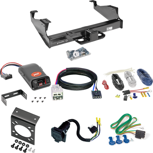 Se adapta al paquete de enganche de remolque Ford F-550 Super Duty 2005-2007 con control de freno POD Pro Series + adaptador BC Plug &amp; Play + cableado RV de 7 vías (para cabina y chasis, con modelos de marcos de 34" de ancho) por Draw- tite