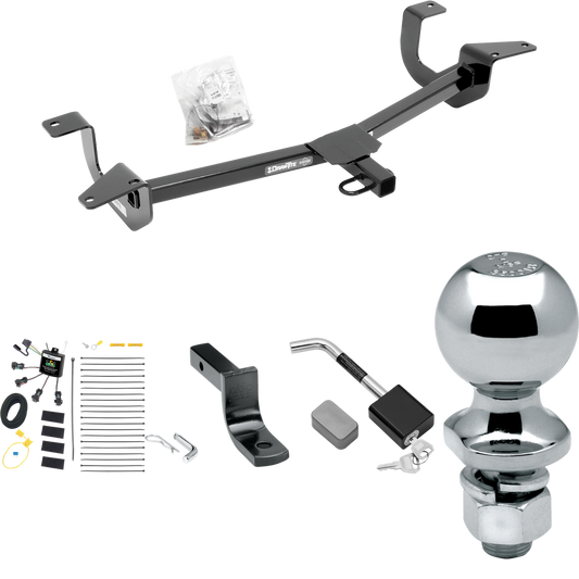 Se adapta al paquete de remolque con enganche para remolque Ford Fiesta 2014-2019 con arnés de cableado "sin empalme" de 4 contactos planos + barra de tracción + bola de 2" + bloqueo de enganche (para modelos sedán) de Draw-Tite