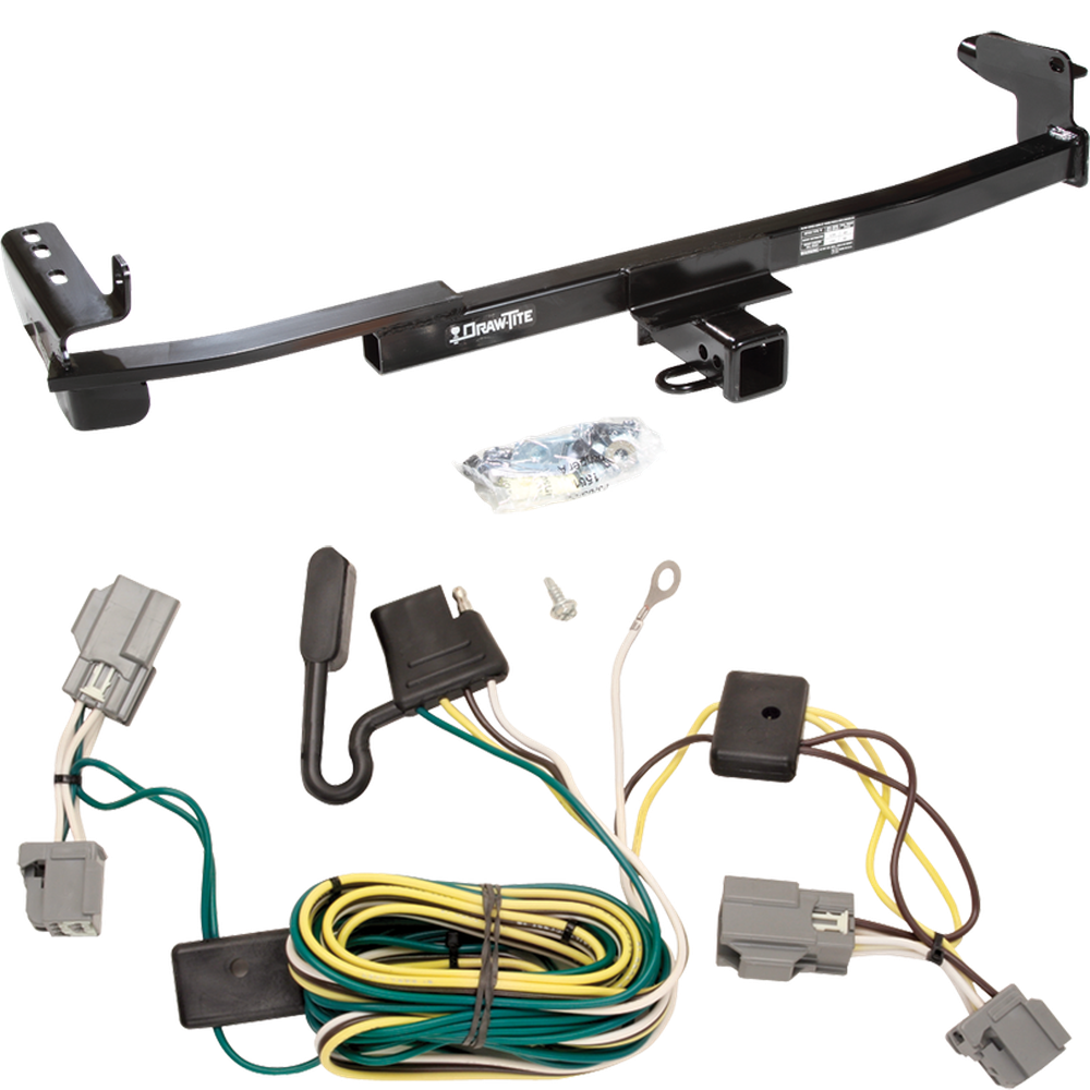 Fits 2005-2007 Ford Freestyle Trailer Hitch Tow PKG w/ 4-Flat Wiring Harness By Draw-Tite