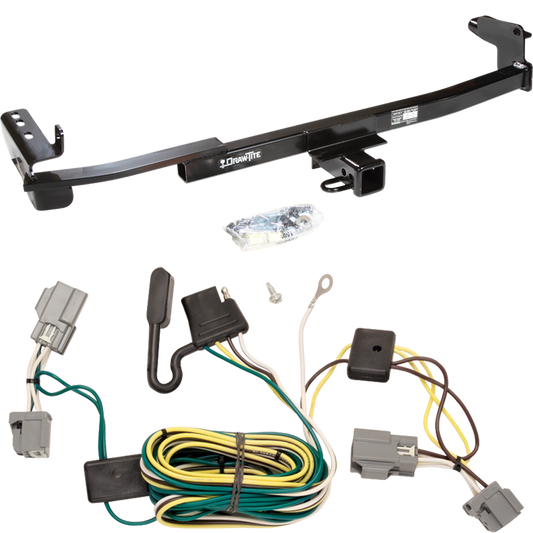 Fits 2005-2007 Ford Freestyle Trailer Hitch Tow PKG w/ 4-Flat Wiring Harness By Draw-Tite