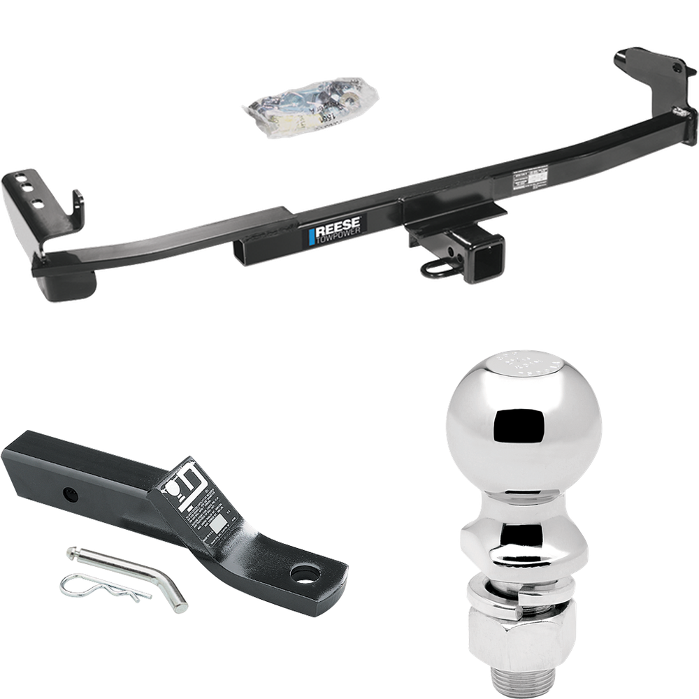 Fits 2008-2009 Mercury Sable Trailer Hitch Tow PKG w/ Ball Mount w/ 2" Drop + 2-5/16" Ball (For Sedan Models) By Reese Towpower