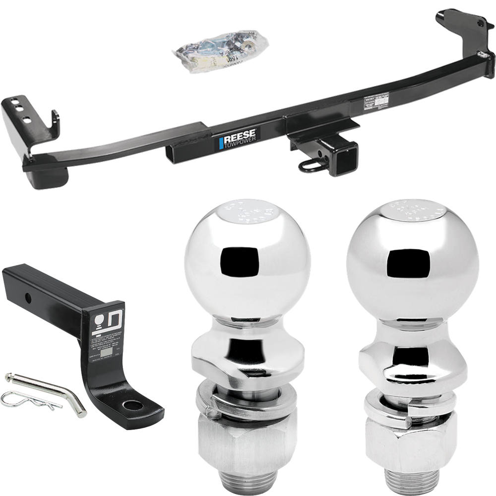 Fits 2005-2007 Mercury Montego Trailer Hitch Tow PKG w/ Ball Mount w/ 4" Drop + 2" Ball + 2-5/16" Ball By Reese Towpower