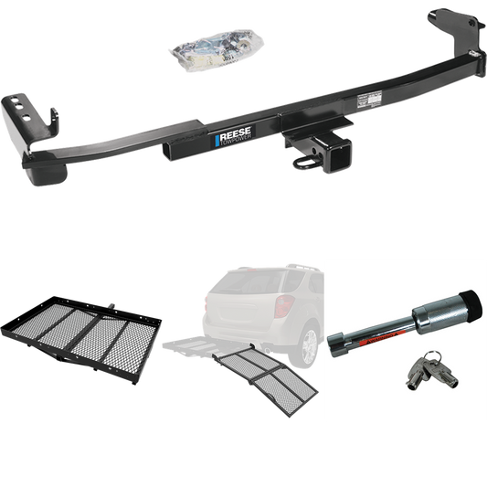 Fits 2008-2009 Mercury Sable Trailer Hitch Tow PKG w/ Cargo Carrier + Bi-Fold Ramp + Hitch Lock (For Sedan Models) By Reese Towpower