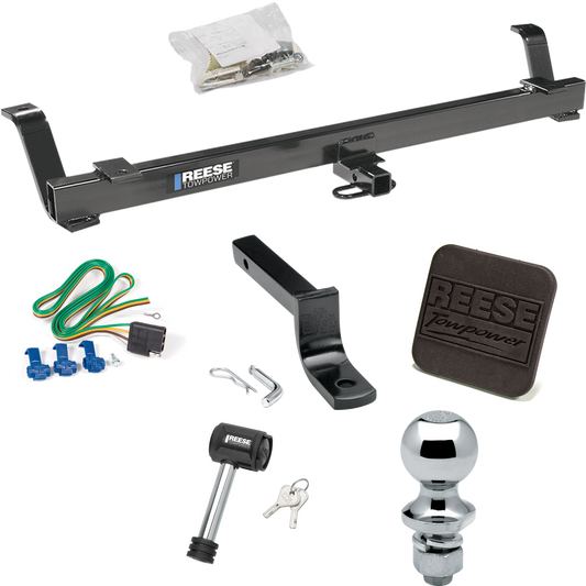 Fits 1994-1998 Ford Mustang Trailer Hitch Tow PKG w/ 4-Flat Wiring Harness + Draw-Bar + 1-7/8" Ball + Hitch Cover + Hitch Lock By Reese Towpower