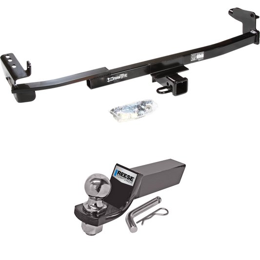 Fits 2005-2007 Ford Five Hundred Trailer Hitch Tow PKG w/ Starter Kit Ball Mount w/ 2" Drop & 2" Ball By Draw-Tite