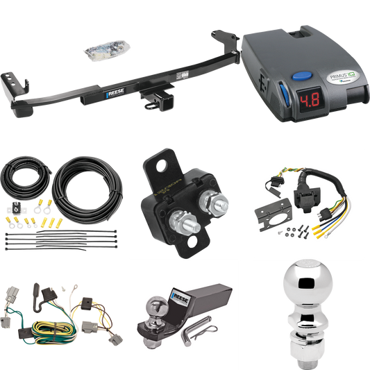 Fits 2005-2007 Ford Freestyle Trailer Hitch Tow PKG w/ Tekonsha Primus IQ Brake Control + 7-Way RV Wiring + 2" & 2-5/16" Ball & Drop Mount By Reese Towpower