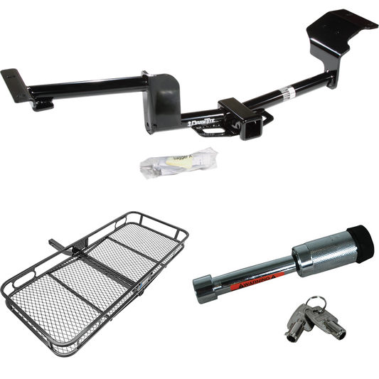 Fits 2009-2019 Ford Flex Trailer Hitch Tow PKG w/ 60" x 24" Cargo Carrier + Hitch Lock By Draw-Tite