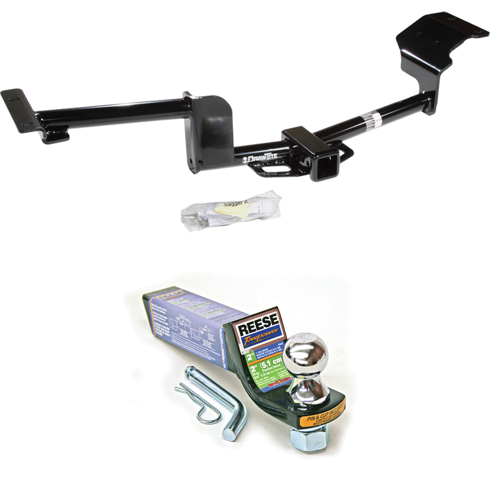 Fits 2010-2019 Lincoln MKT Trailer Hitch Tow PKG w/ Starter Kit Ball Mount w/ 2" Drop & 1-7/8" Ball By Draw-Tite