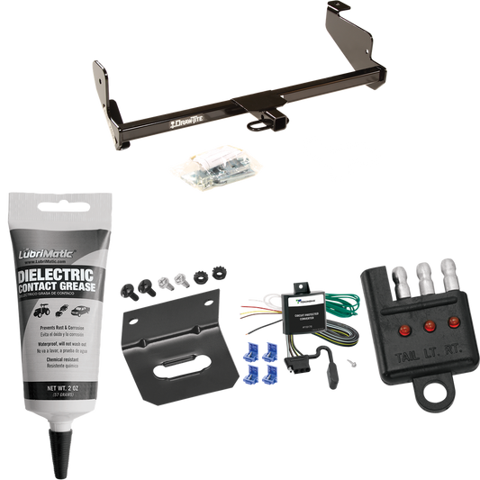 Se adapta al paquete de enganche de remolque Ford Focus 2000-2000 con arnés de cableado plano de 4 + soporte + probador + grasa de contacto eléctrico (para modelos sedán) de Draw-Tite