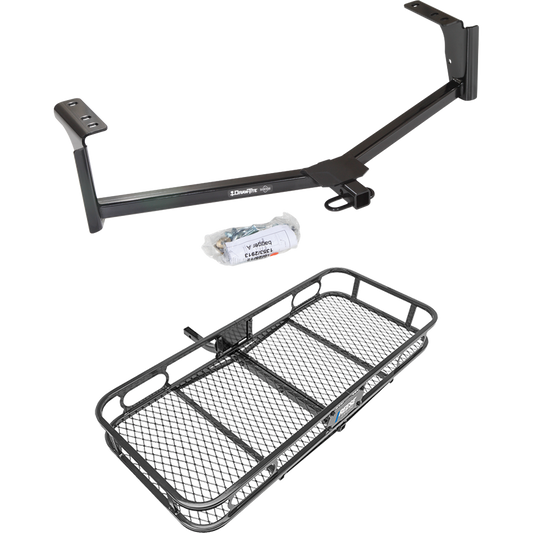 Fits 2013-2020 Ford Fusion Trailer Hitch Tow PKG w/ 48" x 20" Cargo Carrier Rack (Excludes: Sport Models) By Draw-Tite