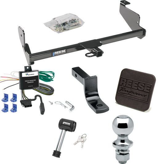 Fits 2000-2000 Ford Focus Trailer Hitch Tow PKG w/ 4-Flat Wiring Harness + Draw-Bar + 1-7/8" Ball + Hitch Cover + Hitch Lock (For Sedan Models) By Reese Towpower