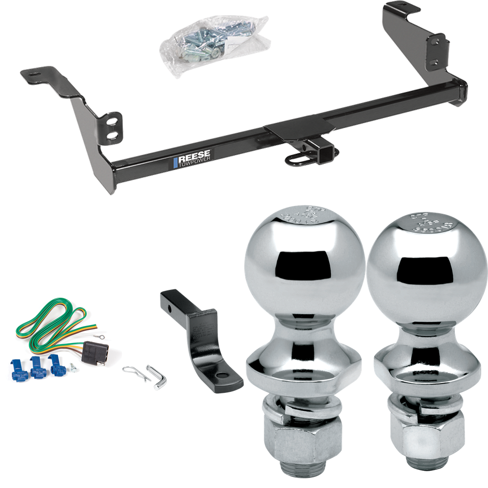 Se adapta al paquete de remolque Ford Focus 2008-2011 con arnés de cableado plano de 4 + barra de tracción + bola de 1-7/8" + 2" de Reese Towpower