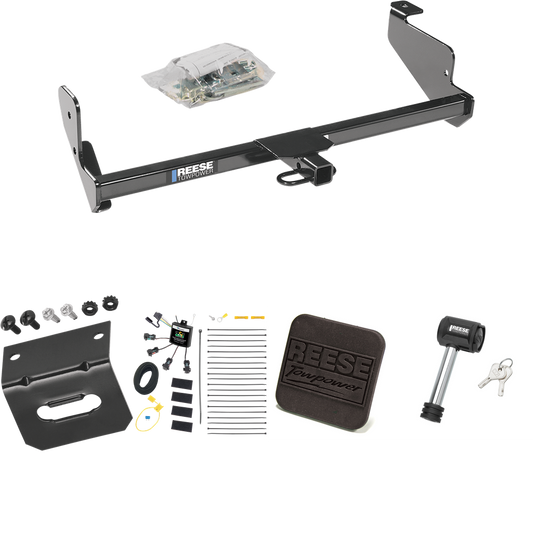 Se adapta al paquete de enganche de remolque Ford Focus 2001-2004 con arnés de cableado de 4 contactos planos "sin empalme" + cubierta de enganche + bloqueo de enganche (para modelos sedán) de Reese Towpower