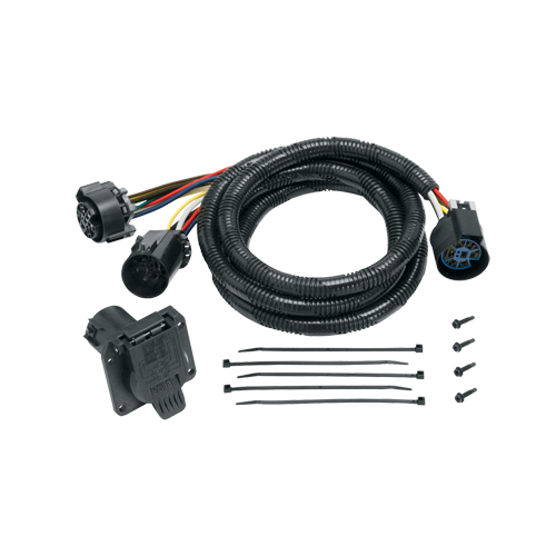 Se adapta al sistema de enganche de cuello de cisne debajo de la cama Dodge Ram 1500 Hide-A-Goose 2006-2008 + cableado de 7 vías en la caja + bola de cuello de cisne desplazada de 5" (para modelos Mega Cab, sin sistema de disco de fábrica) de Draw-Tite