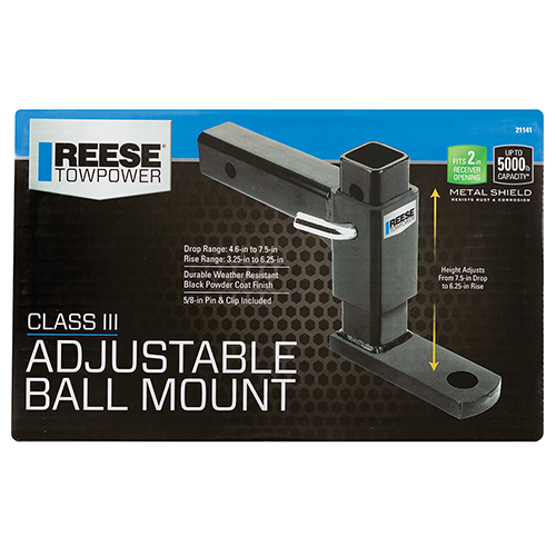 Fits 1996-2023 Chevrolet Express 2500 Trailer Hitch Tow PKG w/ Adjustable Drop Rise Ball Mount + Dual Hitch & Copler Locks + Inerchangeable 1-7/8" & 2" & 2-5/16" Balls By Reese Towpower